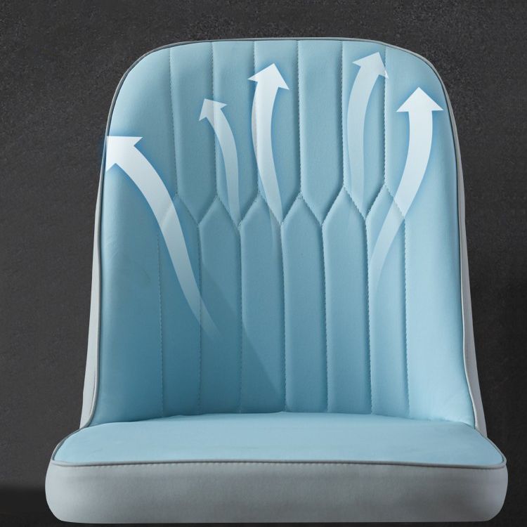 Home Contemporary Side Chair Solid Back Metal Upholstered Dining Room Chair Clearhalo ' kitchen&dining_furn' 'Dining Chairs' 'Dining Tables & Seating' 'dining_chair' 'furn' 'furn_dining_chair' 'Furniture' 'furniture_dining_chair' 'Kitchen & Dining Furniture' 'kitchen' 1200x1200_4ee379a9-c45c-4048-9b38-7c2b463a5992