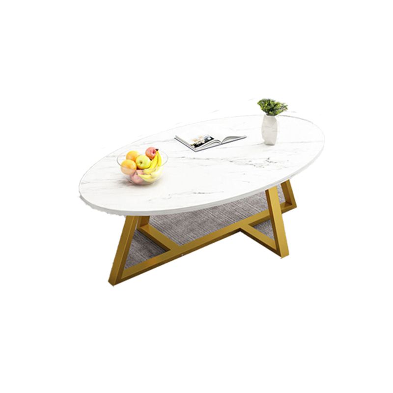 Glass Open Shelf Cocktail Table Oval Minimalist Modern Coffee Table Clearhalo 'Coffee & Accent Tables' 'Coffee Tables' 'coffee_tables' 'furn' 'furn_coffee_tables' 'Furniture' 'Living Room Furniture' 1200x1200_4ee39319-0b54-4316-b2cf-7d8ecd4ac8a3