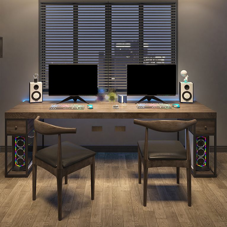 Modern Pine Writing Desk Rectangular Office Desk with Drawer Clearhalo 'furn' 'furn_office_desk' 'Furniture' 'Office Desks' 'Office Furniture' 'office_desk' 1200x1200_4ee3df85-53ce-4dd3-a267-7d5d0881866a