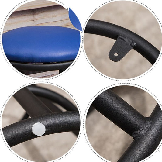 Modern Armless Backless Counter Stool Steel Dessert Shop Bar Stool with Cushion and Pedal Clearhalo 'Bar Furniture' 'Bar Stools' 'bar_stools' 'furn' 'furn_bar_stools' 'furniture_bar_stools' 'Kitchen & Dining Furniture' 'kitchen&dining_furn' 'kitchen' 'kitchen_furn' Furniture' 1200x1200_4ee476e3-8c4e-49a7-aae1-2712ae09e5a5