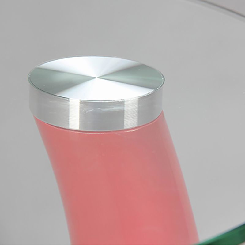 Contemporary End Table Glass Round Plastic Pedestal Living Room Side Table Clearhalo 'Coffee & Accent Tables' 'End & Side Tables' 'end_side_tables' 'furn' 'furn_end_side_tables' 'Furniture' 'Living Room Furniture' 1200x1200_4ee69347-478b-477b-9969-27167c9d1f80