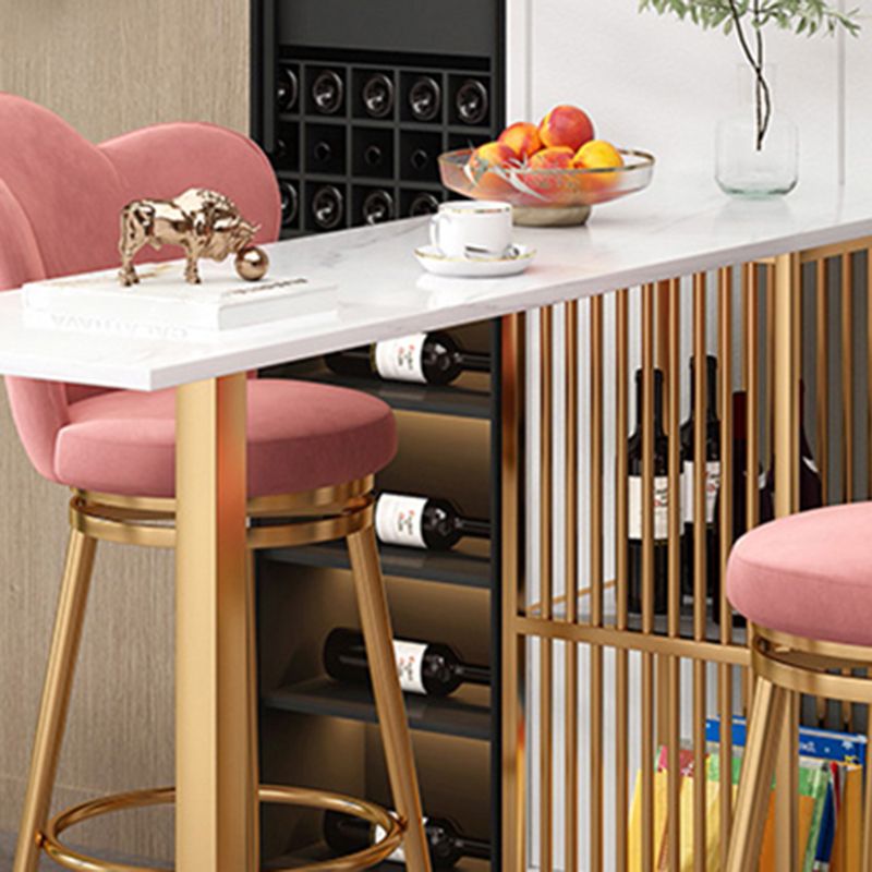 Glam Bar Dining Table White Rectangle Living Room Counter Table Clearhalo 'Bar Furniture' 'Bar Tables' 'bar_tables' 'furn' 'furn_bar_tables' 'Furniture' 'Kitchen & Dining Furniture' 1200x1200_4ee6e289-b9df-45f1-8093-59314d76ca0d