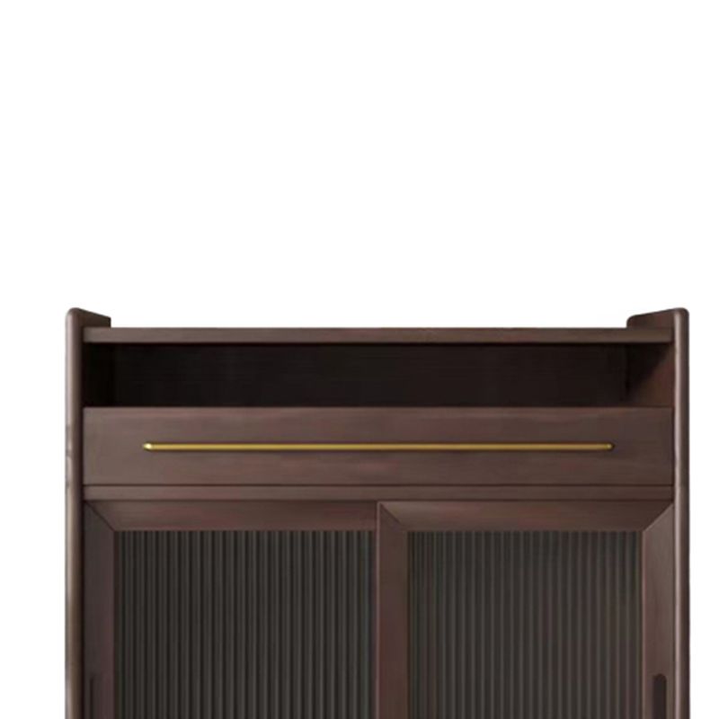 Mobile moderno armadio in legno massiccio armadio per porte in vetro con cassetti