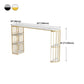 Modern Bar Dining Table Indoor Bar Height Pub Table Iron Base with Shelves Clearhalo 'Bar Furniture' 'Bar Tables' 'bar_tables' 'furn' 'furn_bar_tables' 'Furniture' 'furniture_bar_tables' 'Kitchen & Dining Furniture' 'kitchen&dining_furn' 'kitchen' 1200x1200_4ee7f677-28f4-433a-a93e-4c0440404c82