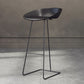 Taburete de bar de plástico estilo Glam, taburete de bar con forma de cubo y altura de mostrador