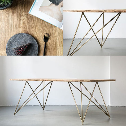 Luxury Style Dining Table Rectangle Dinette Table for Home Kitchen Clearhalo 'Dining Tables & Seating' 'Dining Tables' 'dining_table' 'furn' 'furn_dining_table' 'Furniture' 'Kitchen & Dining Furniture' 1200x1200_4eea4356-6b88-487e-b0ba-fee2f0443952