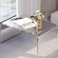 Luxurious Sled Side Table Rectangular Acrylic End Table Stand