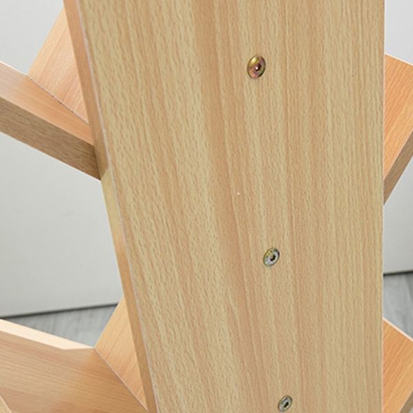 Modern Engineered Wood Bookcase Geometric Bookshelf for Living Room