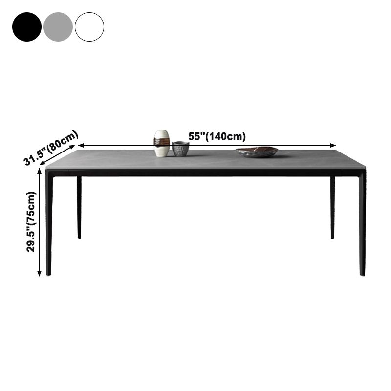 Contemporary Style Sintered Stone Dining Table Rectangle Table with 4 Legs Base Clearhalo ' dining_table' 'Dining Tables & Seating' 'Dining Tables' 'furn' 'furn_dining_table' 'Furniture' 'furniture_dining_table' 'Kitchen & Dining Furniture' 'kitchen&dining_furn' 'kitchen' 'kitchen_dining_table' 1200x1200_4eeee0ed-9c90-46ce-aba8-39e3f481d79b