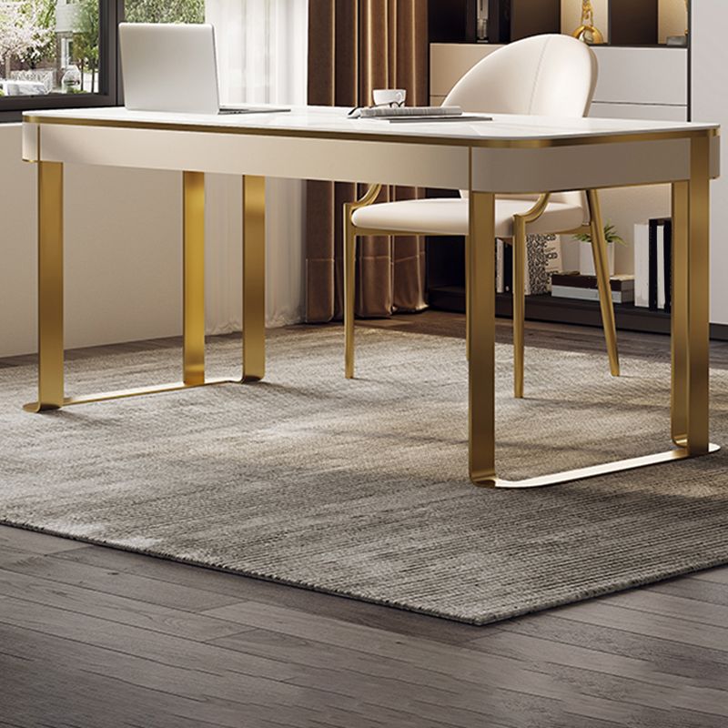 Modern Stone Curved Office Desk 29.53" Tall 2 Drawers Writing Desk Clearhalo 'furn' 'furn_office_desk' 'Furniture' 'Office Desks' 'Office Furniture' 'office_desk' 1200x1200_4eef049b-950f-4251-9d3f-c37ca295babb