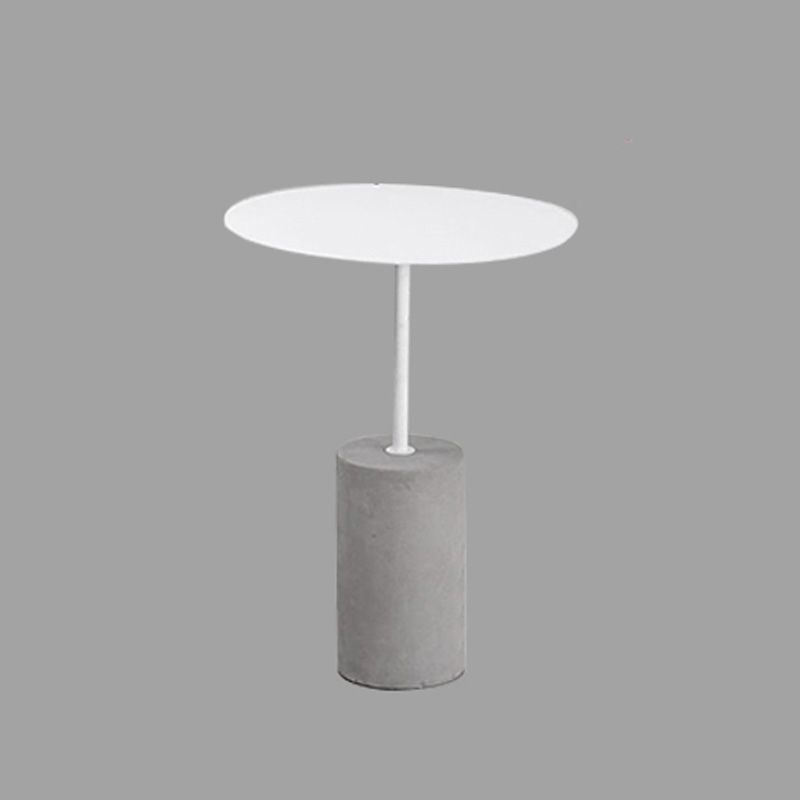 Modern Round Table Top Side End Table with Cement Pedestal Leg Clearhalo 'Coffee & Accent Tables' 'End & Side Tables' 'end_side_table' 'end_side_tables' 'furn' 'furn_end_side_tables' 'Furniture' 'furniture_end_side_table' 'Living Room Furniture' 1200x1200_4ef00f4b-3867-447b-8a7b-6712bfdd952b