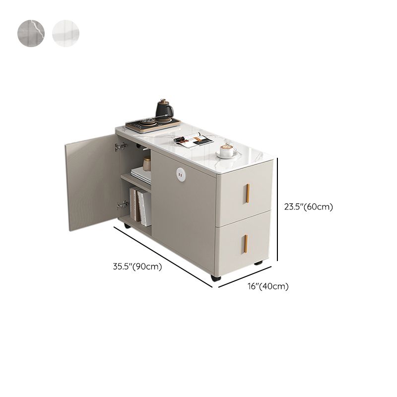 Contemporary Rectangle Sofa Side Accent Table with 2 Drawers Clearhalo 'Coffee & Accent Tables' 'End & Side Tables' 'end_side_tables' 'furn' 'furn_end_side_tables' 'Furniture' 'Living Room Furniture' 1200x1200_4ef118c9-9158-4e34-bff2-992a64b619ef