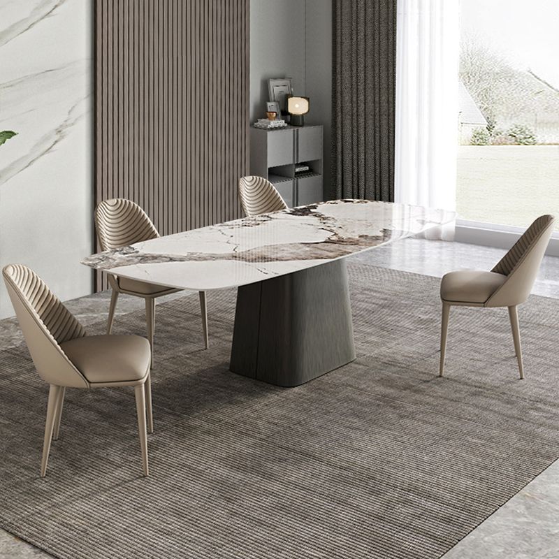 Scandinavian Style Sintered Stone Dining Table Set 1/4/5/7 Pieces Dining Set for Home Use Clearhalo 'Dining Room Sets' 'Dining Tables & Seating' 'dining_room_set' 'furn' 'furn_dining_room_set' 'Furniture' 'furniture_dining_room_set' 'Kitchen & Dining Furniture' 1200x1200_4ef124eb-69eb-4bb3-b92b-e8ea44aa0d80