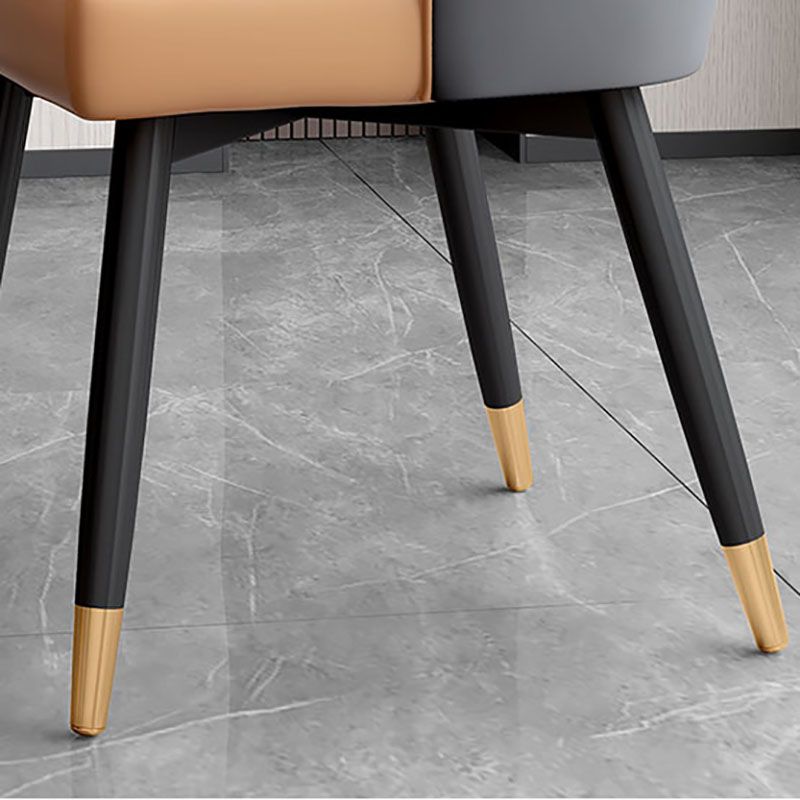 Glam Metal Dining Armless Chairs Upholstered Dining Parsons Chairs for Restaurant Clearhalo ' kitchen&dining_furn' 'Dining Chairs' 'Dining Tables & Seating' 'dining_chair' 'furn' 'furn_dining_chair' 'Furniture' 'furniture_dining_chair' 'Kitchen & Dining Furniture' 'kitchen' 1200x1200_4ef35c75-ee19-4d9f-98be-c53ce4d3bedf