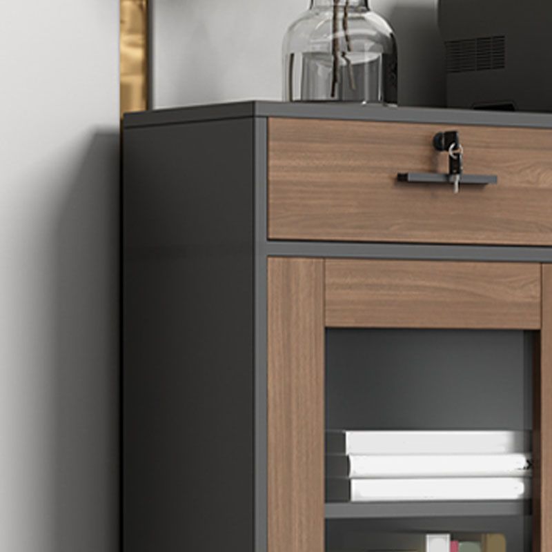 Armoire de fichiers contemporaine cadre en bois massif armoire à fichiers verticale avec serrure de clé