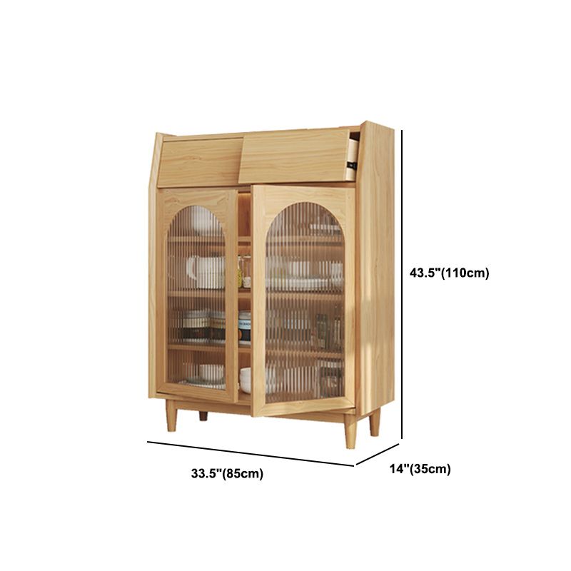 Sideboard per interni in legno da pranzo in legno chiaro moderno con gambe