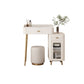 Contemporary White Slate Dresser 31.1-In High Vanity Dressing Table Set with Drawers