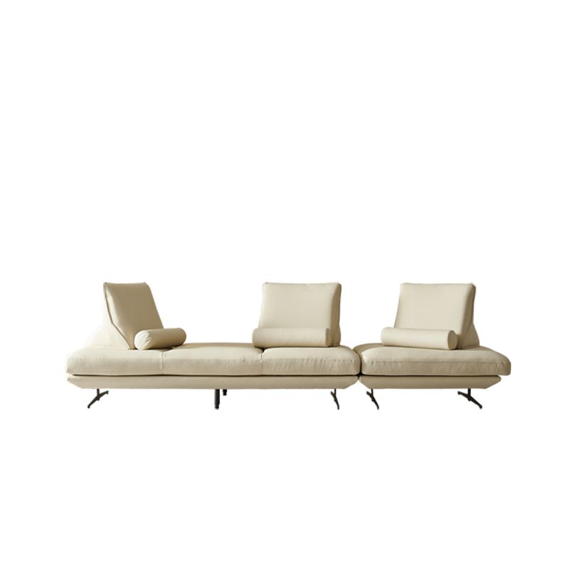 Modernistic Sofa with Bolster Pillows Armless Settee for Living Room Clearhalo 'furn' 'furn_sofas' 'Furniture' 'Living Room Furniture' 'Sofa' 'sofas' 1200x1200_4ef6b374-d027-45c4-ab65-06e8a33deebf