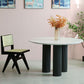 Round Contemporary Style Dining Table White Fixed Table with Sintered Stone Clearhalo ' dining_table' 'Dining Tables & Seating' 'Dining Tables' 'furn' 'furn_dining_table' 'Furniture' 'furniture_dining_table' 'Kitchen & Dining Furniture' 'kitchen&dining_furn' 'kitchen' 'kitchen_dining_table' 1200x1200_4ef7f9ef-1f22-4fa3-8c75-365c1a1779ef