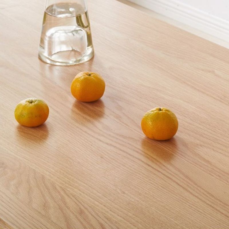 Mesa de comedor ovalada Mesa de comedor de madera maciza con 4 patas para cocina