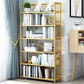 Modern Bamboo Etagere Bookshelf Bedroom Vertical Open Shelf Bookcase with Shelves