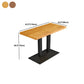 Metal Industrial Dining Table Pine Wood Top Table with Pedestal Base Clearhalo 'Dining Tables & Seating' 'Dining Tables' 'dining_table' 'furn' 'furn_dining_table' 'Furniture' 'Kitchen & Dining Furniture' 1200x1200_4efc223e-7f9d-4e99-9d8e-09341a8472c6