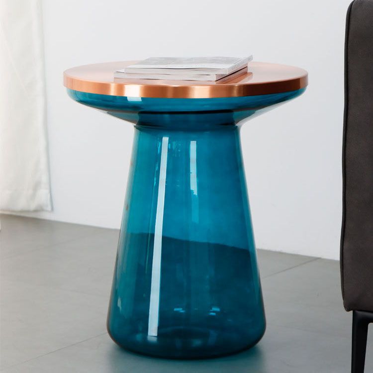 20.47" Tall Mid-century Style Side End Table Glass Pedestal Round Sofa Side Accent Table Clearhalo 'Coffee & Accent Tables' 'End & Side Tables' 'end_side_tables' 'furn' 'furn_end_side_tables' 'Furniture' 'Living Room Furniture' 1200x1200_4efd0eb1-1e10-43e3-9fbf-b4d68f1c5dec