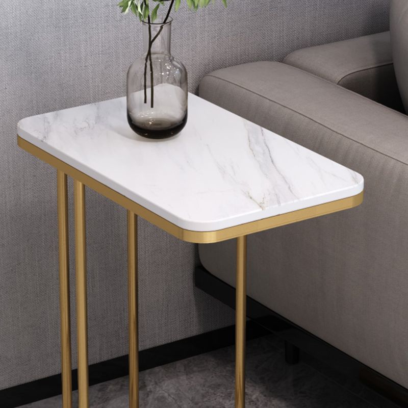 Mid-Century Modern Stone End Table 23.62" H Rectangular Frame Side Table Clearhalo 'Coffee & Accent Tables' 'End & Side Tables' 'end_side_table' 'end_side_tables' 'furn' 'furn_end_side_tables' 'Furniture' 'furniture_end_side_table' 'Living Room Furniture' 1200x1200_4efe6484-cba7-4090-bfbb-696503f71ba5