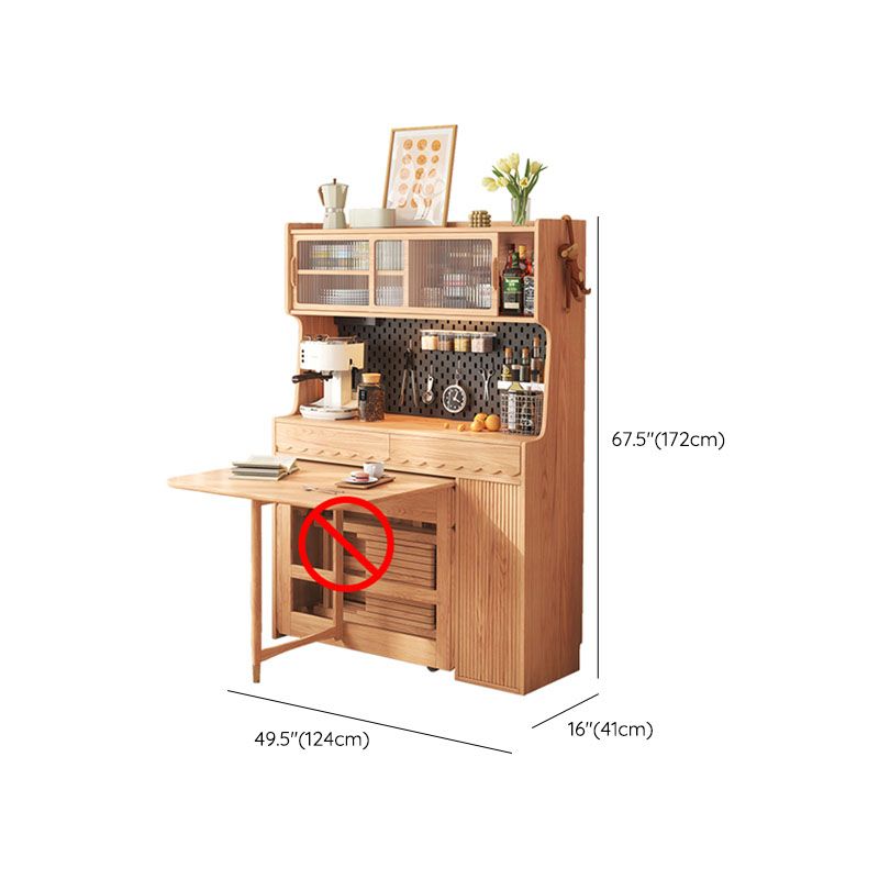 Tabella del server di legno moderno 3 cassetti Apri armadi di archiviazione inclusi per la casa
