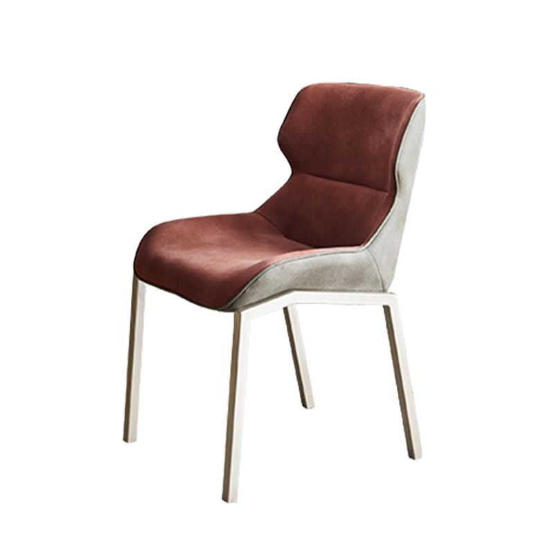 Contemporary Metal Dining Chair Upholstered Armless Chair for Restaurant Use Clearhalo 'Dining Chairs' 'Dining Tables & Seating' 'dining_chair' 'furn' 'furn_dining_chair' 'Furniture' 'furniture_dining_chair' 'Kitchen & Dining Furniture' 1200x1200_4efeeb08-5b08-4a64-967b-2377e4f77ef9