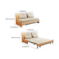 Contemporary Foldable Futon Sleeper Solid Wood Futon Sleeper Sofa with Storage