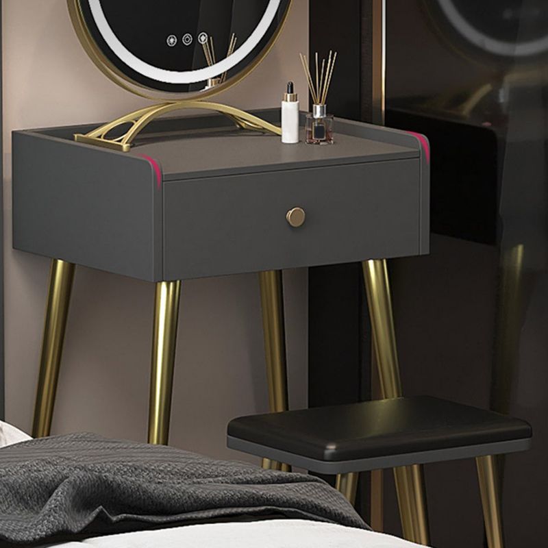 Tavolo da trucco rettangolare Top Vanity - Tavolo da trucco bianco/grigio alto 30,7 "