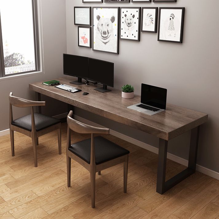 Contemporary Style Writing Desk Solid Wood Rectangular Home and Office Desk Clearhalo 'furn' 'furn_office_desk' 'Furniture' 'furniture_office_desk' 'Office Desks' 'Office Furniture' 'office_desk' 1200x1200_4effe509-cc8c-4c8e-ba9e-cb5ca49fedbe