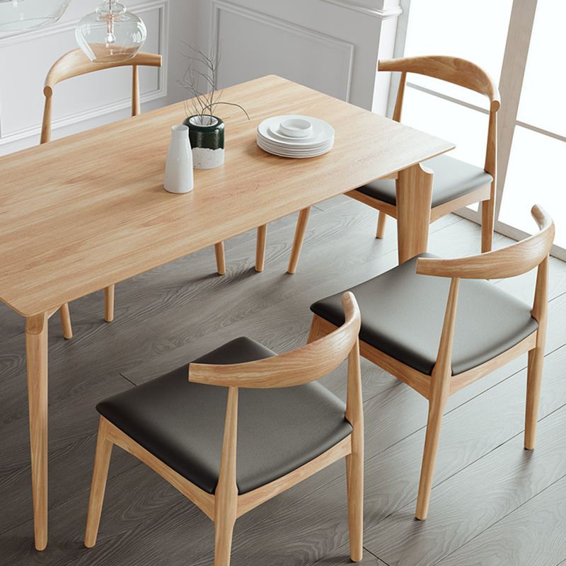 Rectangle Mid-Century Modern Dining Table Pine Wood Fixed Table with 4 Legs Clearhalo ' dining_table' 'Dining Tables & Seating' 'Dining Tables' 'furn' 'furn_dining_table' 'Furniture' 'furniture_dining_table' 'Kitchen & Dining Furniture' 'kitchen&dining_furn' 'kitchen' 'kitchen_dining_table' 1200x1200_4f0350c8-0022-4677-b89f-0dd5f19b8df9