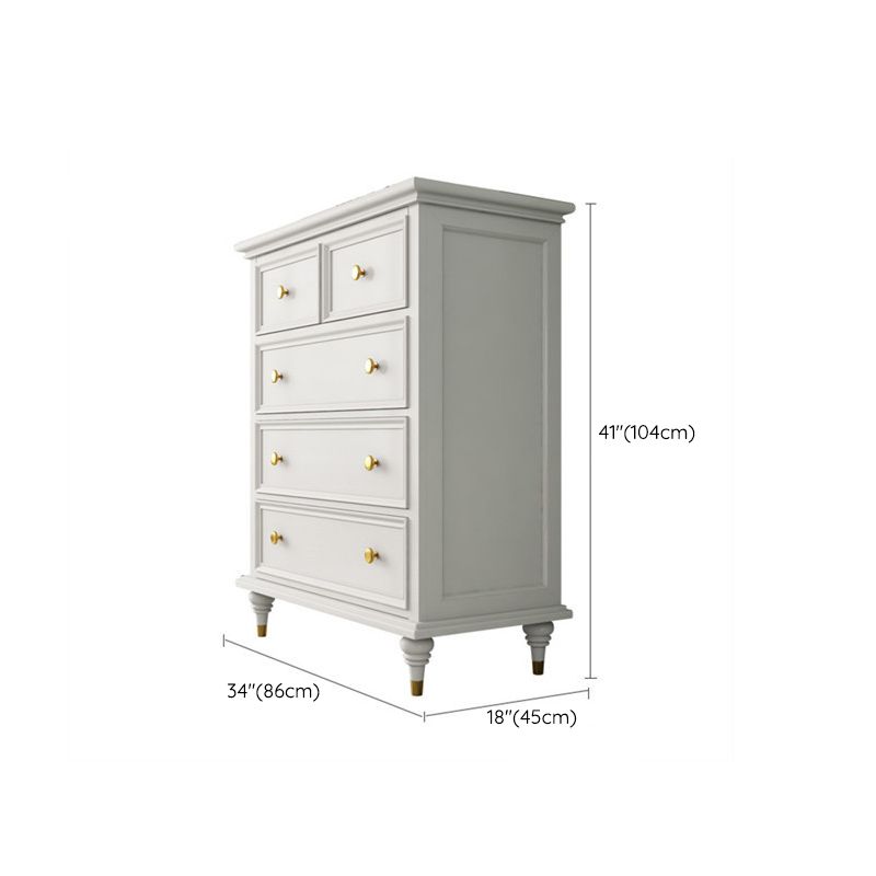 Glam Solid Wood Chest Home Storage Chest in White with Drawers Clearhalo 'Bedroom Furniture' 'Dressers & Chests' 'dressers_chests' 'furn' 'furn_dressers_chests' 'Furniture' 1200x1200_4f03e9c9-a726-4fc4-a89c-8ec92d330331