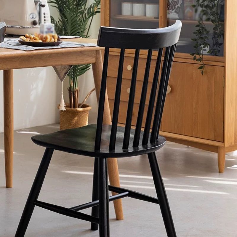 Scandinavian Wood Armless Kitchen Dining Chairs Windsor Back Chair Clearhalo 'Dining Chairs' 'Dining Tables & Seating' 'dining_chair' 'furn' 'furn_dining_chair' 'Furniture' 'furniture_dining_chair' 'Kitchen & Dining Furniture' 1200x1200_4f045667-0042-4608-8f93-458009be31d3