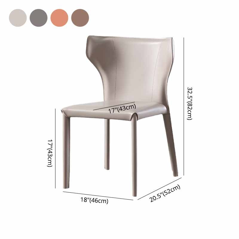 Designer Style Restaurant Wingback Side Chair Saddle Leather Dining Chair Clearhalo ' kitchen&dining_furn' 'Dining Chairs' 'Dining Tables & Seating' 'dining_chair' 'furn' 'furn_dining_chair' 'Furniture' 'furniture_dining_chair' 'Kitchen & Dining Furniture' 'kitchen' 1200x1200_4f04e2bd-59b4-49cf-bcbb-f96db0729564
