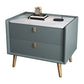 Modern Bedside Night Table Stone Top Nightstand with 2-drawers Clearhalo 'Bedroom Furniture' 'furn' 'furn_night_stand' 'Furniture' 'night_stand' 'Nightstands' 1200x1200_4f05071d-f8be-4190-99d3-d124a368dc89