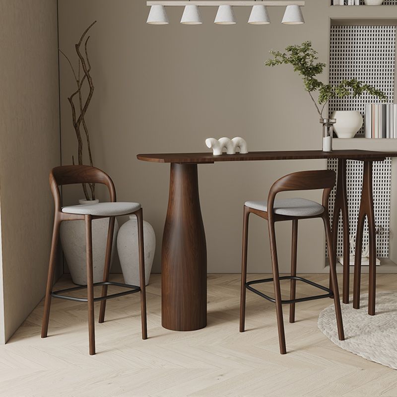 Ensemble de Table de pub rectangulaire moderne, 1/3 pièces, comptoir en bois de pin avec tabourets hauts