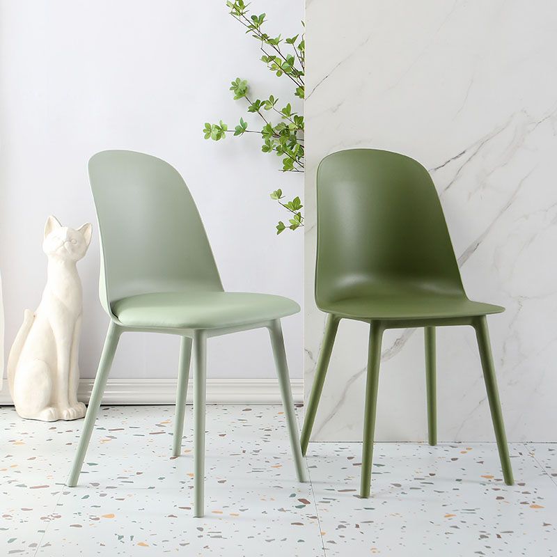 Scandinavian Armless Plastic Side Chair Solid Back Chair for Home Clearhalo ' kitchen&dining_furn' 'Dining Chairs' 'Dining Tables & Seating' 'dining_chair' 'furn' 'furn_dining_chair' 'Furniture' 'furniture_dining_chair' 'Kitchen & Dining Furniture' 'kitchen' 1200x1200_4f06a739-2657-40f6-97db-42545b7257f3