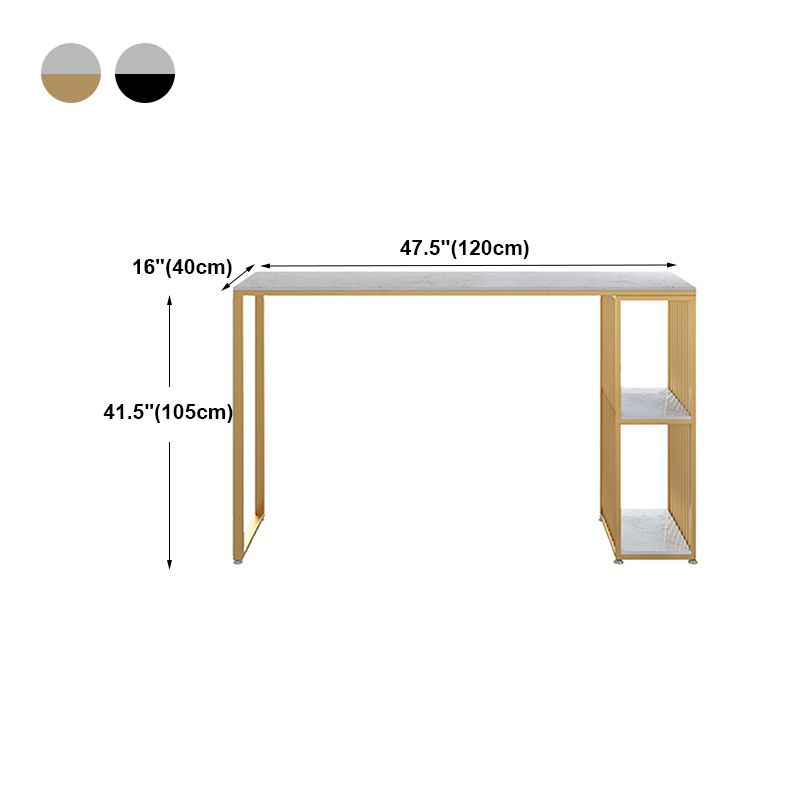 Contemporary Bar Dining Table Double Pedestal Bar Height Table with Shelf Clearhalo 'Bar Furniture' 'Bar Tables' 'bar_tables' 'furn' 'furn_bar_tables' 'Furniture' 'furniture_bar_tables' 'Kitchen & Dining Furniture' 'kitchen&dining_furn' 'kitchen' 1200x1200_4f06b4cb-5b40-4fec-8c1f-49e637420b54