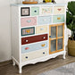 Coastal Storage Chest Dresser Manufactured Wood Dresser with Drawers and Doors