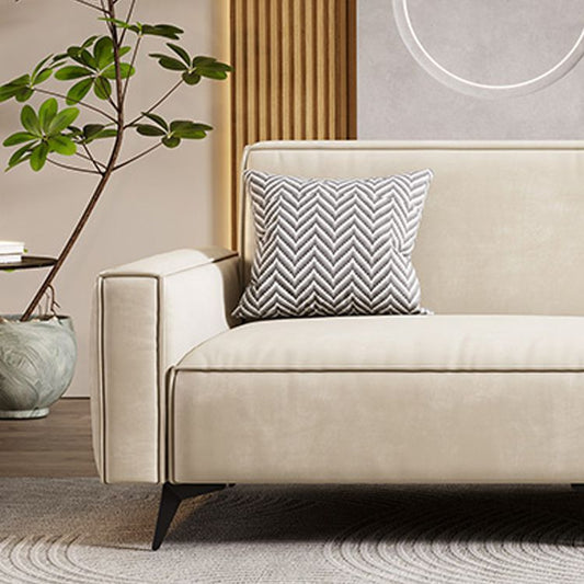 Contemporary 31.49" H Faux Leather Square Arm Sofa for Living Room