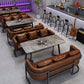 Industrial Gray Dinner Room Kitchen Table Sintered Stone Table with Black Frame Clearhalo ' dining_table' 'Dining Tables & Seating' 'Dining Tables' 'furn' 'furn_dining_table' 'Furniture' 'furniture_dining_table' 'Kitchen & Dining Furniture' 'kitchen&dining_furn' 'kitchen' 'kitchen_dining_table' 1200x1200_4f0afd76-0cbe-416f-9975-72dfd287517c