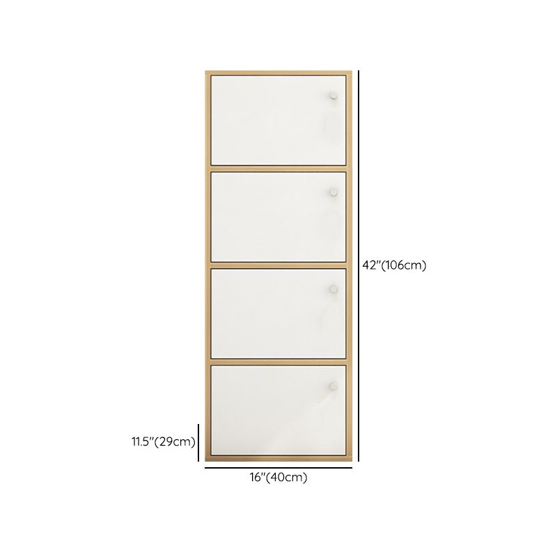 Lichte houten afwerking niet-hangende armoire moderne opbergkast voor thuis