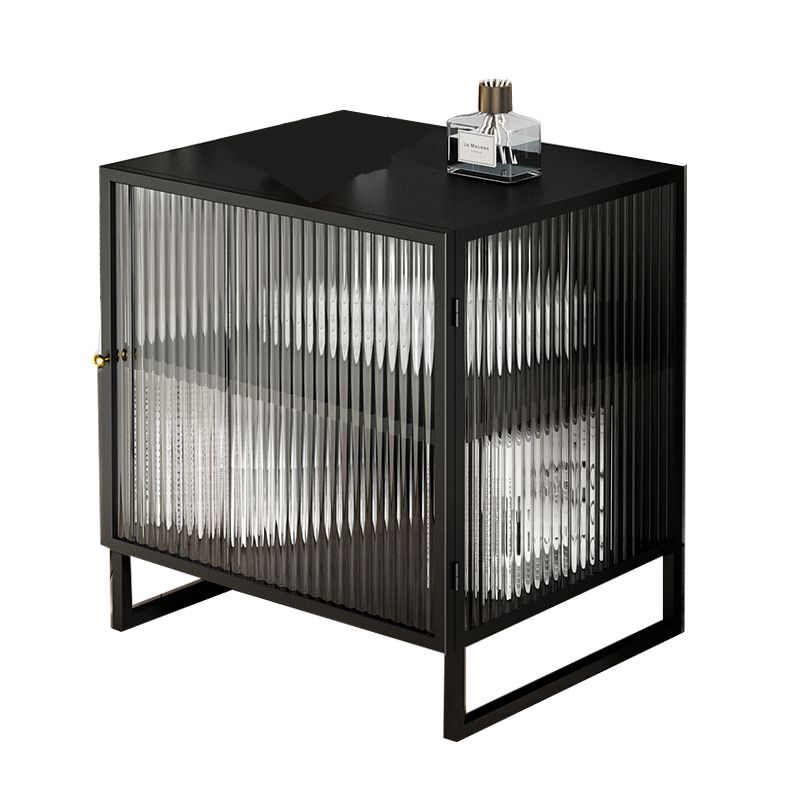 Moderna cama de metal nocturno patas de 1 estante incluida gabinete de cama