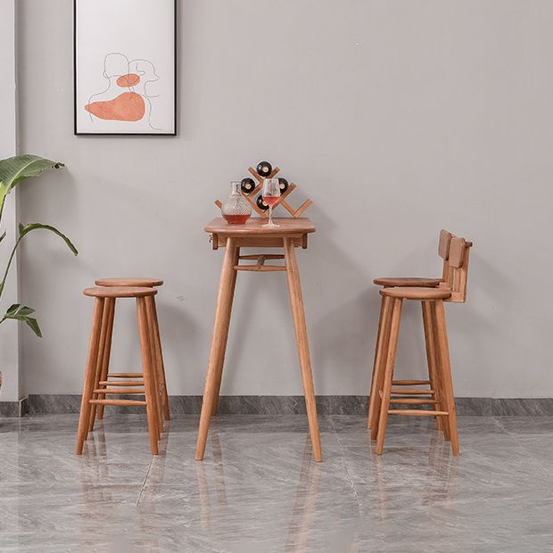 Mesa de comedor de bar contemporánea, mesa de bar rectangular de madera para cocina