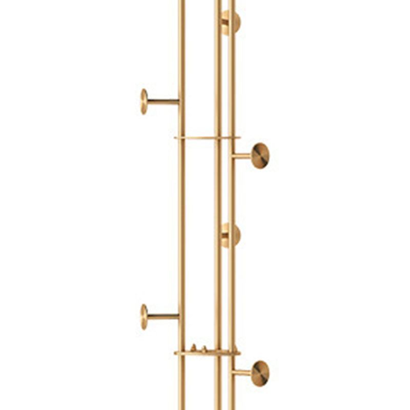 Marble Base Coat Hanger Metal Standing Entry Hall Tree with 8 Hooks Clearhalo 'Entry & Mudroom Furniture' 'furn' 'furn_hall_tree_coat_racks' 'Furniture' 'Hall Trees & Coat Racks' 'hall_tree_coat_racks' 1200x1200_4f0bed24-f19f-42d8-9734-30ff80a55952