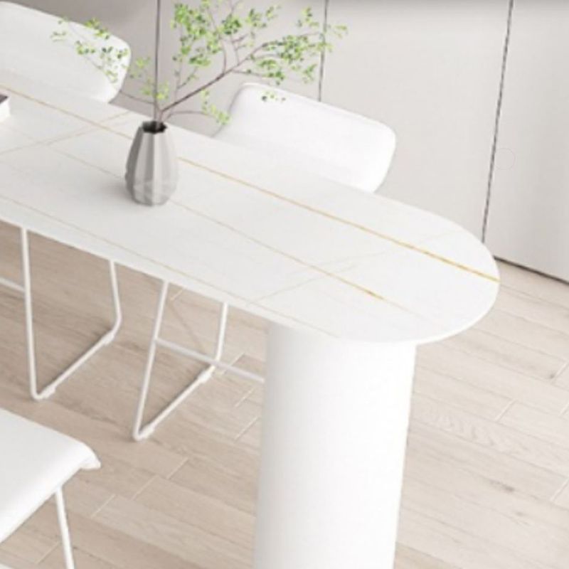 Mesa de comedor de barra de piedra de forma libre, mesa de Pub moderna con altura de barra para sala de estar