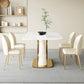 Modern Stone Furniture Set 1/4/5/7 Pcs Standard Height Dining Room Table Set in White Clearhalo 'Dining Room Sets' 'Dining Tables & Seating' 'dining_room_set' 'furn' 'furn_dining_room_set' 'Furniture' 'Kitchen & Dining Furniture' 1200x1200_4f0d2254-bd2e-4c8f-bb03-b2030be3a4e0